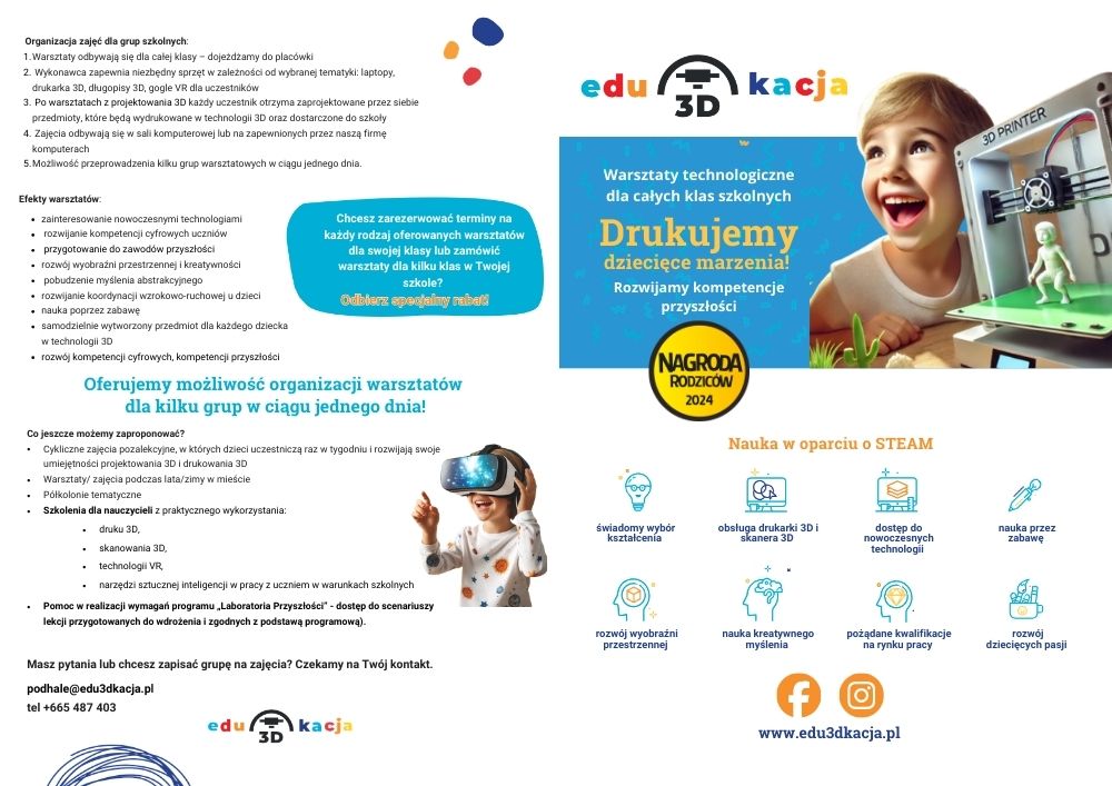 Broszura A4 składane do A5 papier kreda 170g 100 szt zewnętrzne